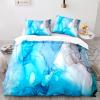 AcaimE Premium Polyester Duvet Cover Set, 220 x 240 cm, 3-Piece, Marble Pattern view 1
