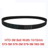 Arc HTD3M Timing Belt, C=573/576/579/582, Width 6–25 mm, 191/192/193/194 Teeth, HTD3M Synchronous Belt Pulley view 2