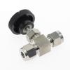 HOMEXO Adjustable Needle Valve, 1/2 in, 304 Stainless Steel, Double-Ferrule Compression Fitting view 2