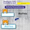 INDIGOS UG Name Stickers for Kids' School - 48 Stickers - Zebra - Approx. 50 x 30 mm - Cute Baby Animals - Cartoon Stickers - Personalized - Kindergarten Supplies, Pencil Cases, Rulers view 2