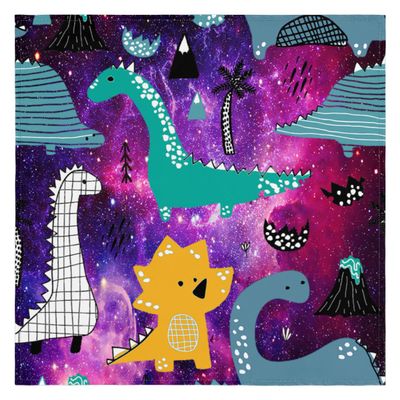 Dinosaur Galaxy Cloth Napkin, 1 Piece, Reusable and Washable, 20 x 20 in