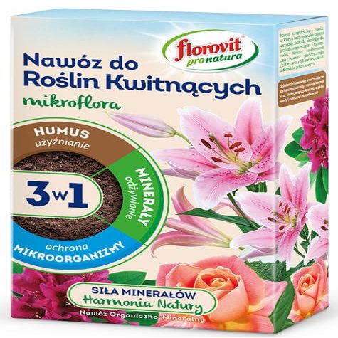 Flower Plant Fertilizer for Magnolia and Hydrangeas, Organic Humus, Microorganisms, 1 kg