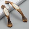 PILYON Kitchen Knobs, 2-Pack, Chinese Pastoral Golden Flower, Zinc Alloy and Ceramic, Retro Cabinet and Wardrobe Handles, CC128mm view 4