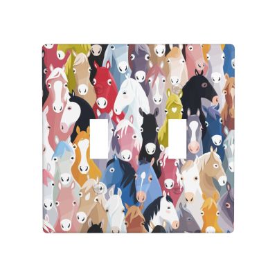 Colorful Cartoon Horse Wall Plate for Light Switches and Outlets