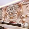 HUAMEIMEI Self-Adhesive PVC 3D Wall Mural with Peacock, Butterfly and Flower Relief view 1
