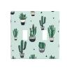 Green Cactus Decorator Wall Plate for Light Switches, Dimmers, or Outlets view 1