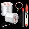 2 Spools of 120 m x 0.8 mm Elastic Cord for Bracelets, White view 1