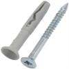 AERZETIX C67154 Set of 100 5x35 mm Polyethylene Nail Plugs with 100 3.5x40 mm Zinc-Plated Steel Screws, PZ2 Countersunk Head view 3