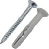 AERZETIX C67154 Set of 100 5x35 mm Polyethylene Nail Plugs with 100 3.5x40 mm Zinc-Plated Steel Screws, PZ2 Countersunk Head view 4