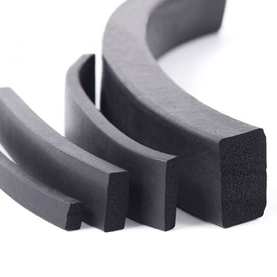 Black EPDM Rubber Foam Square Sealing Strip, 6x8 mm, 5 m