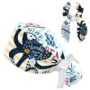 Octopus Adjustable Women's Work Cap with Bow Hair Tie, Bouffant Hat with Buttons, Multicolor 14, M/L view 1