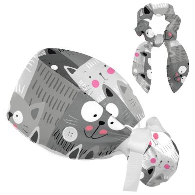 HOHODIY Cat-Kitten-Unicorn Work Cap with Buttons, Multicolor 03, M/L
