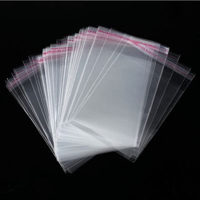 100 Transparent Self-Sealing Cellophane Bags, 14 x 17 cm