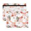 Pink Dahlias White Pumpkins 3-Ring Binder Pencil Pouches, 2-Pack view 1