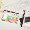 Pink Dahlias White Pumpkins 3-Ring Binder Pencil Pouches, 2-Pack view 4
