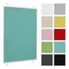 Pleated Blind Without Drilling 45 x 230 cm – Turquoise – Clip-On view 1