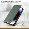 Xinyunew PU Leather Flip Case for Huawei P20 Pro, Wallet Cover with Card Slots, Stand and Magnetic Closure, Green view 2