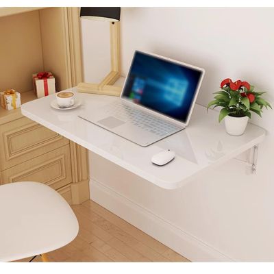 Folding Wall-Mounted Table with Metal Support, 110 x 40 cm