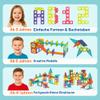 CELMAN Magnetic Building Blocks, 120 Pieces with Marble Run Accessories view 3