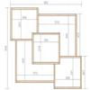 KUBUTKU Wall Shelf 91 x 98 x 18 cm, White view 3
