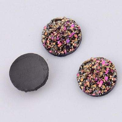 HIROYI 100 Flat-Back Resin Rhinestones for Hair Accessories, DIY Earrings, Studs, Brooches and Bows