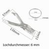 Jaimela Single-Hole Punch, Round-Hole Punch Pliers, Metal Punch for Paper, Photos, Greeting Cards and Cards (6 mm) view 2
