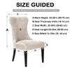 SANOCAY Velvet Armchair Slipcovers, Durable, Removable, Washable, Reusable, Without Armrests, for Dining Rooms, Banquets and Home Décor, Beige, 6-Piece Set view 2