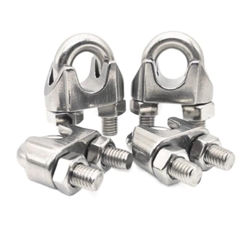 RAAMKA Wire Rope Thimbles, U-Type, M8, 10-Pack, Stainless Steel
