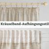 MIULEE Curtains with Pleat Tape, Linen Look, 140 x 145 cm, Brownish White, 2-Pack view 2