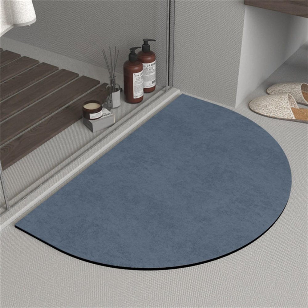 Super-Absorbent Non-Slip Bathroom Mat, 90 x 120 cm, Semicircle