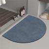 Super-Absorbent Non-Slip Bathroom Mat, 90 x 120 cm, Semicircle view 1