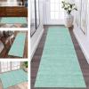 Kitchen Runner Rug, Non-Slip, Washable, Cyan Abstract, 70 x 400 cm view 1