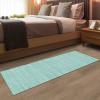 Kitchen Runner Rug, Non-Slip, Washable, Cyan Abstract, 70 x 400 cm view 4