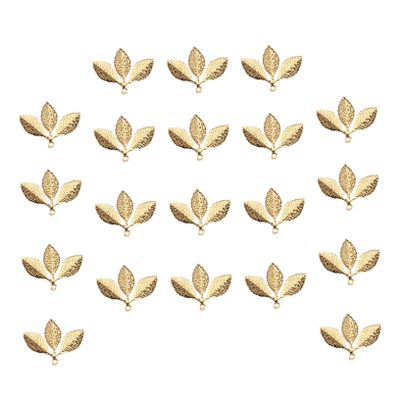 Warmhm 20-Piece DIY Copper Unfinished Leaf Pieces for Crafts, Wedding and Home Decorations