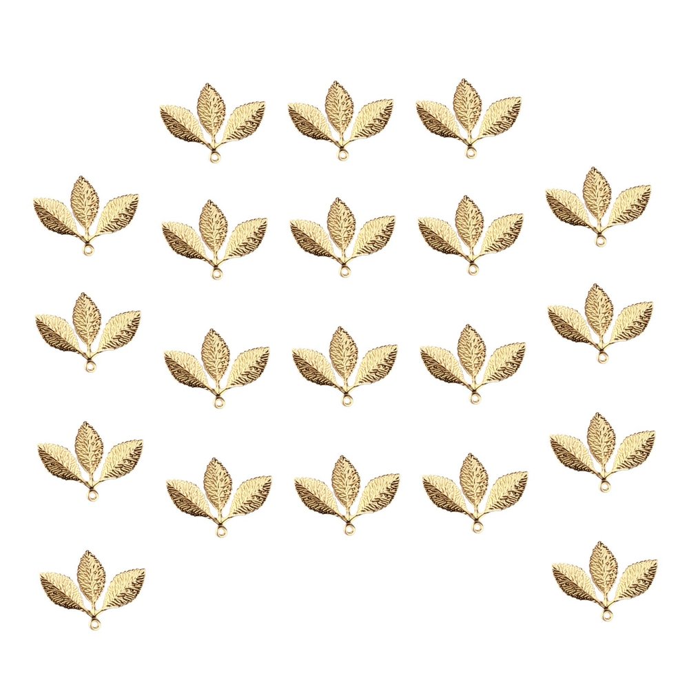 Warmhm 20-Piece DIY Copper Unfinished Leaf Pieces for Crafts, Wedding and Home Decorations