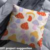 Watercolor Mushroom Fabric by the Yard, Cartoon Flowers, DIY Craft Fabric view 3
