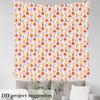 Watercolor Mushroom Fabric by the Yard, Cartoon Flowers, DIY Craft Fabric view 4