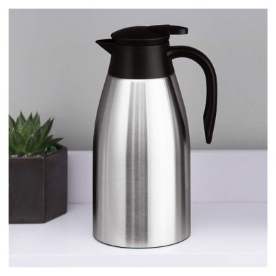 2 L Stainless Steel Vacuum Thermos Carafe, Silver