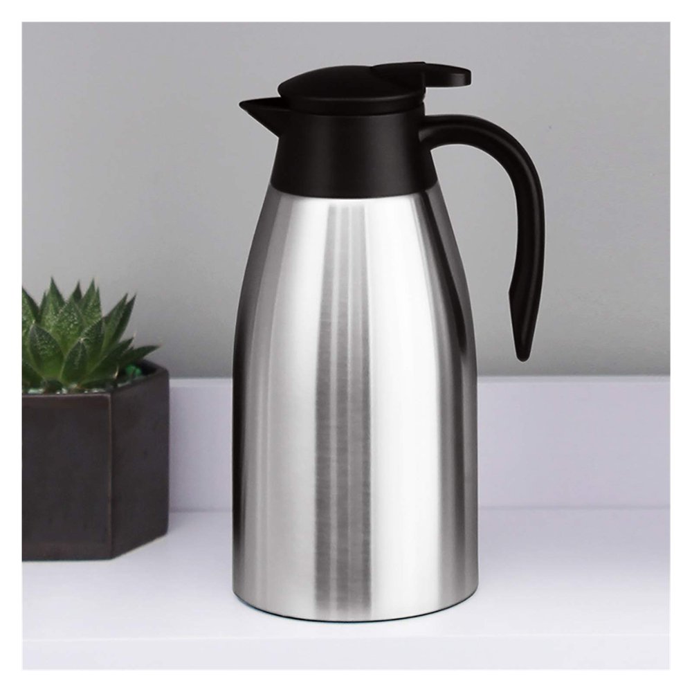 2 L Stainless Steel Vacuum Thermos Carafe, Silver