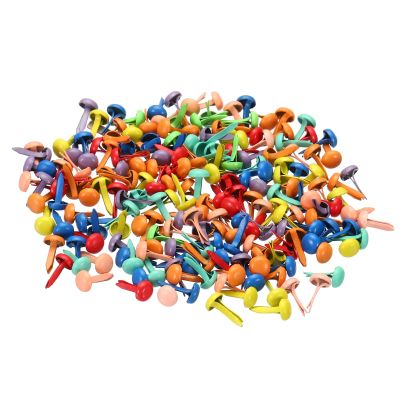 PATIKIL 4.5 x 8 mm Mini Brads for Paper Crafts, 200-Piece Set