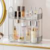Makeup Organizer for Vanity, Transparent Cosmetic Storage with Lipstick and Brush Holders view 1