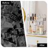Makeup Organizer for Vanity, Transparent Cosmetic Storage with Lipstick and Brush Holders view 2