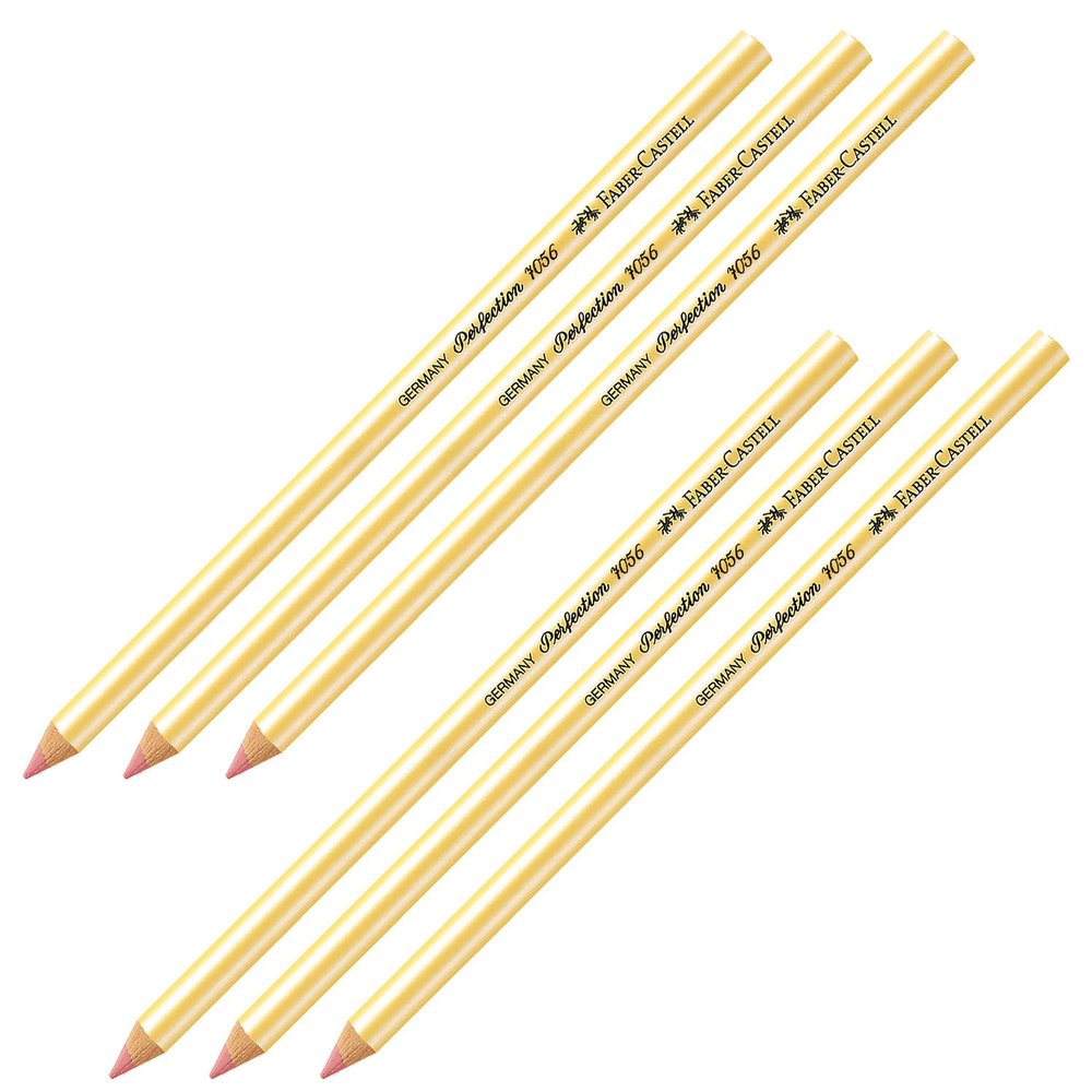 FABER-CASTELL Perfection Eraser Pencils, 6-Pack