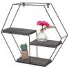Mendler HWC-K76 Wall Shelf, 43 x 49 x 11 cm, Metal, Dark Gray view 1
