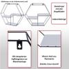 Mendler HWC-K76 Wall Shelf, 43 x 49 x 11 cm, Metal, Dark Gray view 2