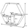 Mendler HWC-K76 Wall Shelf, 43 x 49 x 11 cm, Metal, Dark Gray view 3