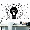 HUANYIN Bro Art Deco Inspirational Quote Vinyl Wall Decal, 68 x 42 cm view 1