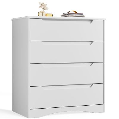 Bealife White Dresser with 4 Spacious Drawers