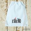 Kleckerliese Children's Mushroom Drawstring Gym Bag, White view 4