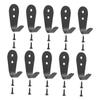 Cabilock 10-Pack Retro Black Stainless Steel Wall Hooks for Coats view 1